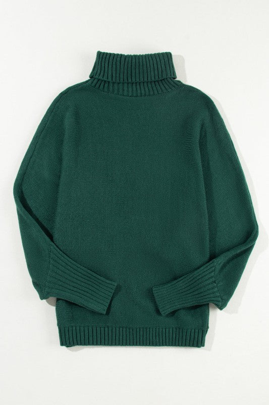 Christmas Merry Embroidered Turtleneck Sweater