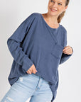 Mineral Washed Long Sleeve Top - My Pampered Life Seattle