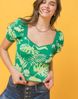 Flying Tomato Good and Gone Jacquard Sweater Top