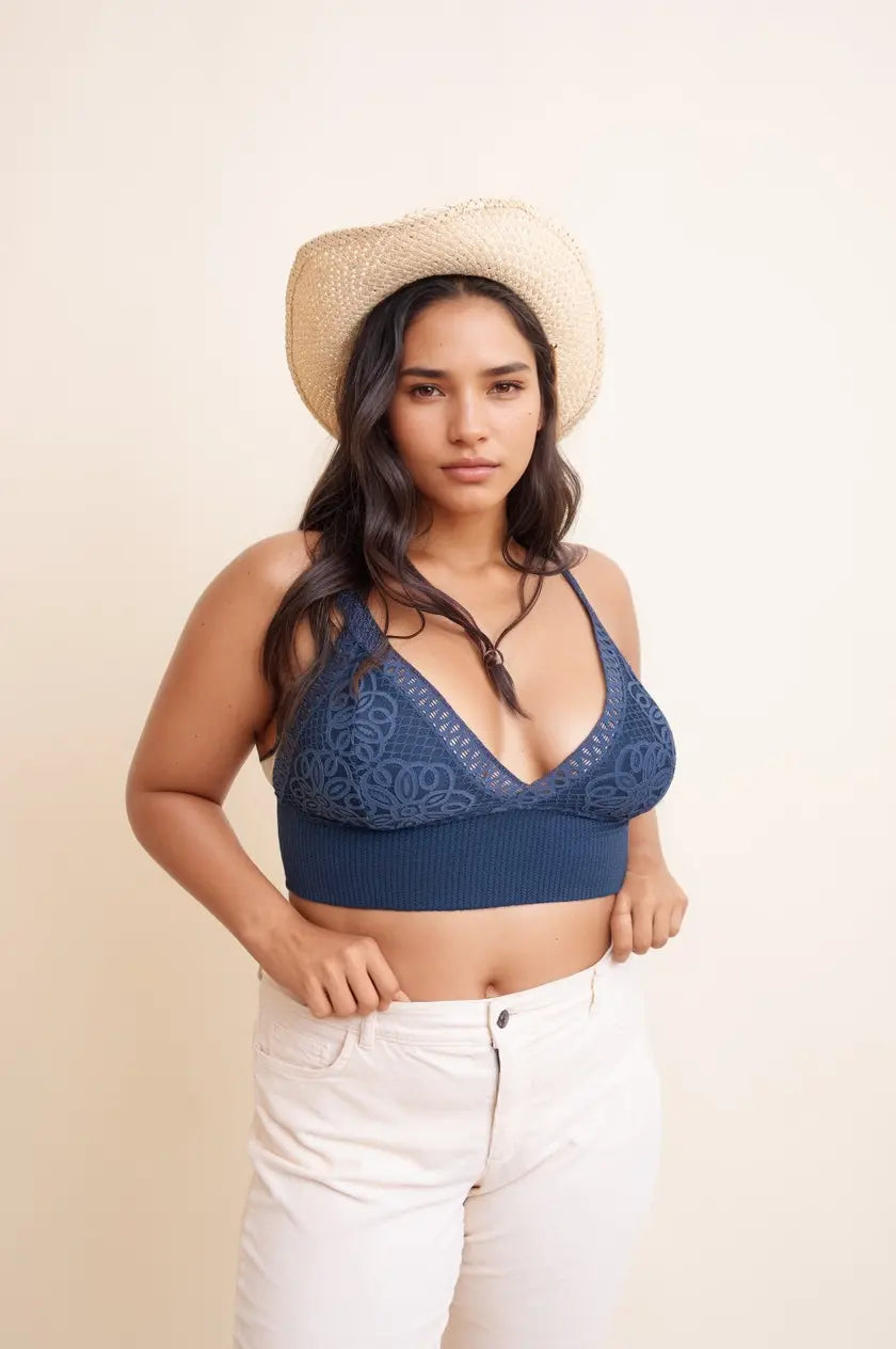 Plus Size Lace Trim Brami