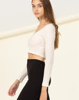 HYFVE Scoop Neck Long Sleeve Crop Top