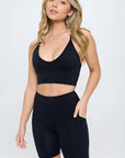 OTOS Active Twist Tank Activewear Tank + Bra