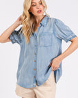 Mittoshop Collared Neck Puff Sleeve Shirt