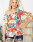 e Luna Tropical One Shoulder Top