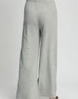 Umgee Elastic Waist Wide Leg Knit Pants