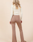 Mittoshop Stretchy Soft Elastic Waist Flare Pants