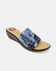 Nicole Lee USA Rhinestone Decor Wedge Slipper