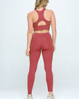 OTOS Active Two Piece Activewear Set with Cut-Out Detail