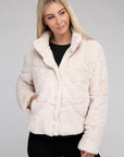 Fluffy Zip-Up Sweater Jacket