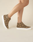 Route-S High Top Leopard Sneakers