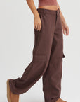 HYFVE Elastic Waist Wide-Leg Cargo Pants