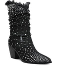 Savant Diamante & Rhinestones Denim Boots