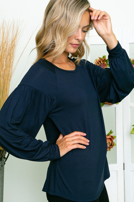 e Luna PLUS Solid Loose Fit Top