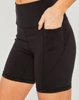 Love Tree High Waist Seam Detail Active Shorts