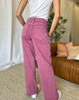 RFM Full Size High Rise Garment Dye Wide Leg  Jeans