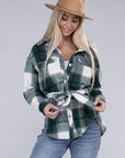 Plaid Belted Shacket