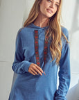 e Luna Brushed Terry High Low Sweatshirt