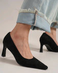 Beast Fashion Faux Suede Point Toe Pumps