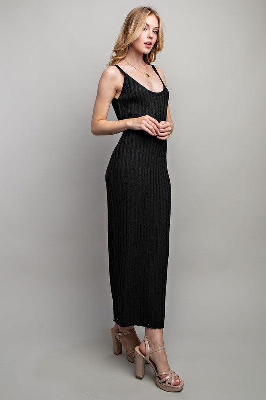 Ribbed Knit Maxi Dress