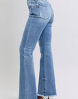 Judy Blue Full Size Raw Hem High Rise Bootcut Jeans