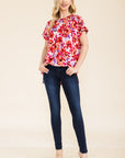 Celeste Full Size Round Neck Short Sleeve Floral T-Shirt