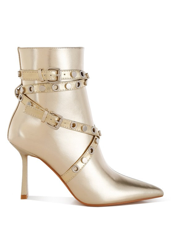 Jaunts Eyelets &amp; Studs Harness Ankle Boots