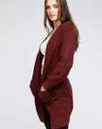 BiBi Twist Knitted Open Front Cardigan With Pockets