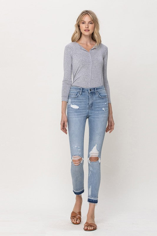 Flying Monkey Mid Rise Crop Skinny Jean  - Online Only