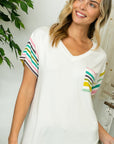 e Luna PLUS Multi Stripe Boxy Top