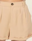 HYFVE Pleated Cuff Hem Shorts