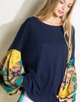 Paisley Volume Sleeve Top - Online Only - My Pampered Life Seattle