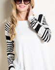 e Luna PLUS Engineering Striped Mix Top