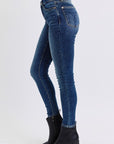 Judy Blue Full Size Mid-Rise Waist Skinny Jeans with Pockets