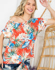 e Luna Tropical One Shoulder Top