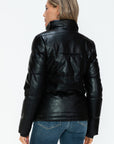 YMI Pocketed Zip Up Turtleneck Puffer Jacket