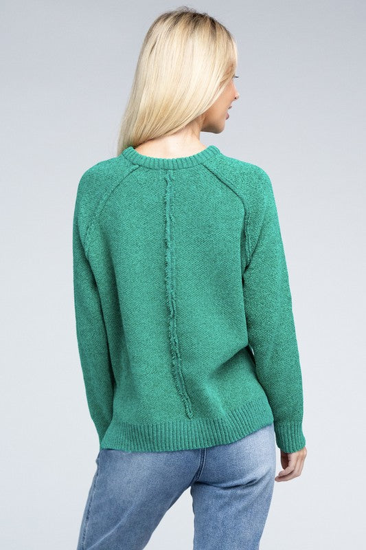 Zenana Raglan Chenille Sweater