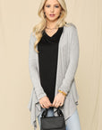 Celeste Full Size Open Front Knit Cardigan