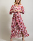 Bohemian Floral High and Low Maxi Dress