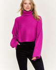 Jade By Jane Mock Neck Wide Sleeve Top PLUS