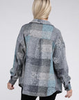 Grey Check Pocketed Shacket