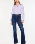 Kancan High Rise Double Waistband Flare Jeans