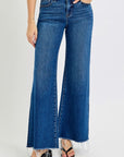 RISEN Tummy Control High Rise Wide Leg Jeans