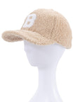 Letter B Fuzzy Teddy Bear Cap