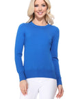 Crew Neck Long Sleeve Light Basic Casual Knit Top