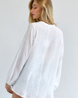 Davi & Dani Solid V-Neck Blouse - Online Only