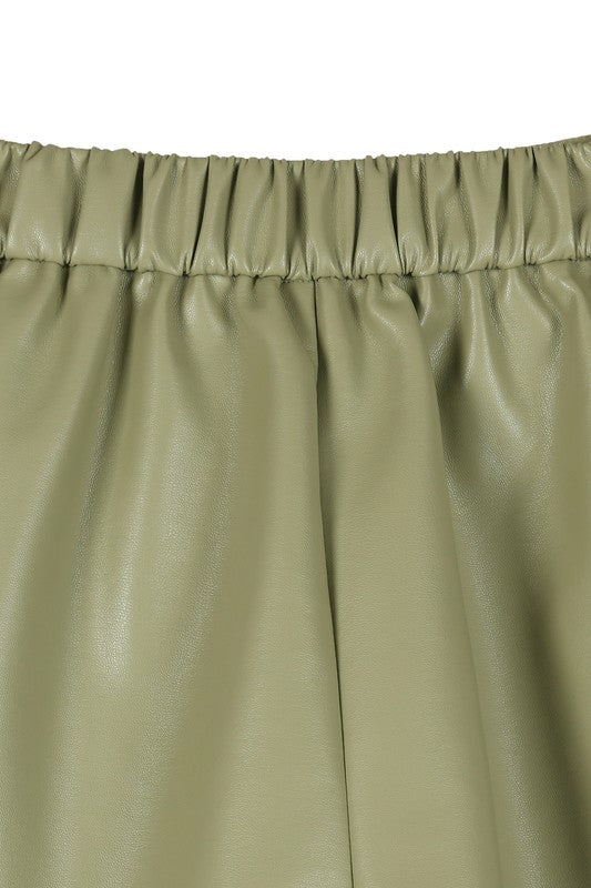 Lilou Vegan Leather Shorts