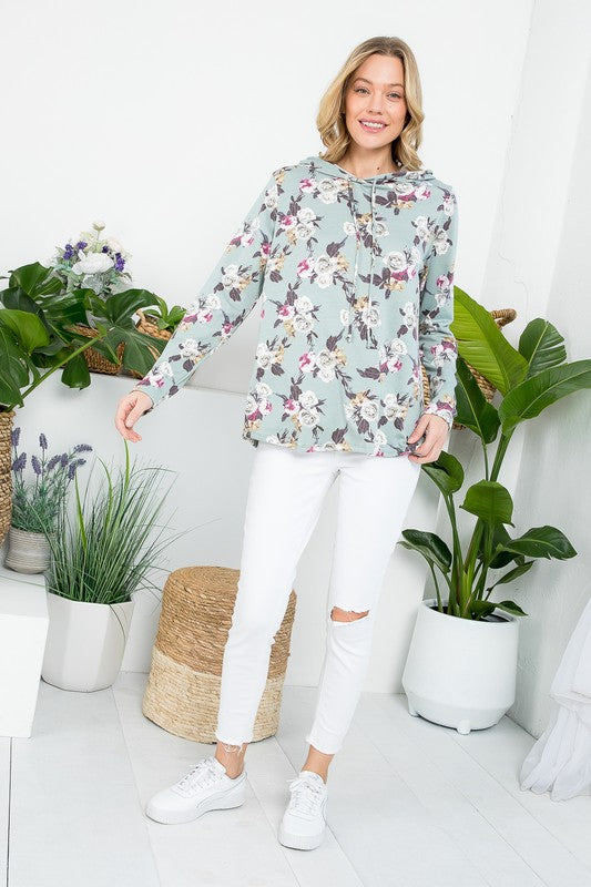 e Luna Allover Floral Sweatshirt