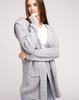 Zenana Hooded Open Front Sweater Cardigan