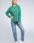 Zenana Raglan Chenille Sweater