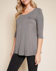 Fabina Bamboo Elbow Tunic Tee